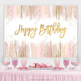 Sanfter Hintergrund aus rosa Gold für die Geburtstagsfeier eines Mädchens